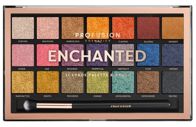 Paleta sjenila za oči Enchanted s 21 nijansom i četkicom Palete sjenila za oči i šminke