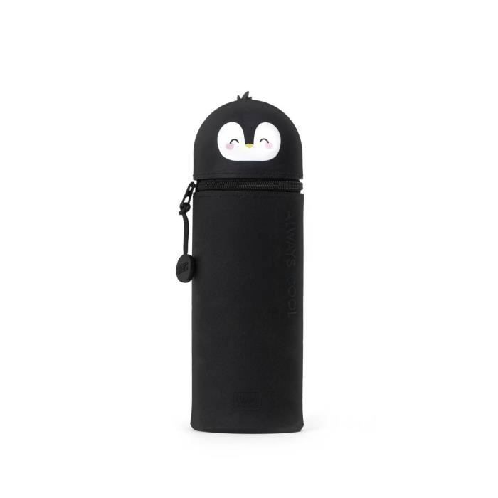 LEGAMI - KA0015 - 2-in-1 Soft Silicone School Pencil Case - Penguin