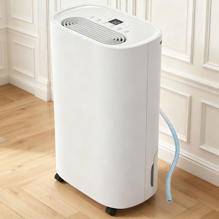 Déshumidificateur d'Air Électrique 30L/Jour - 50m² - 450W - Réservoir 6.5L, Déshumidification/Séchage/Ventilation, Salon/Cave, Blanc