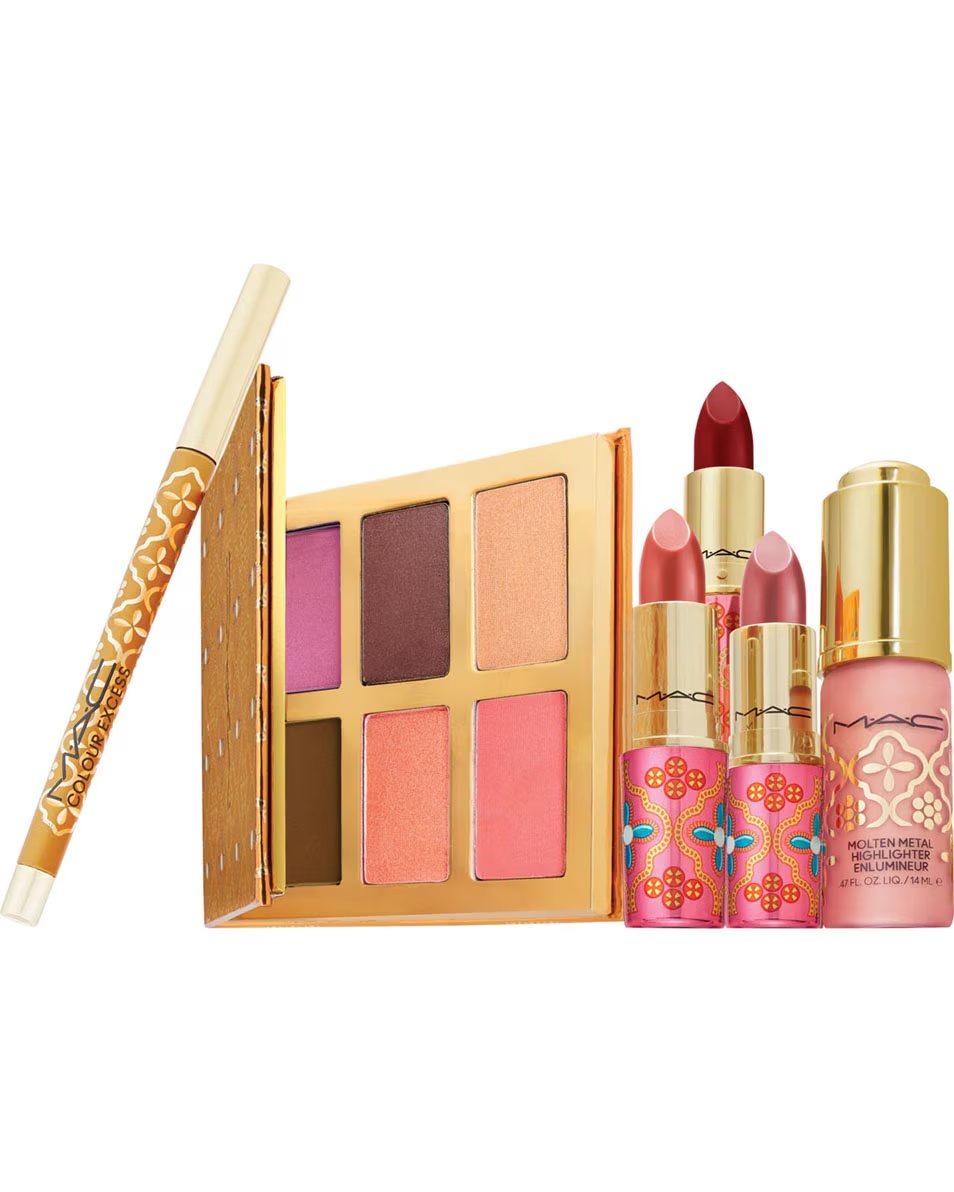 MAC Diwali Collection - Fard de pleoape x 6 Ruj acoperire medie/mare - finisaj satinat