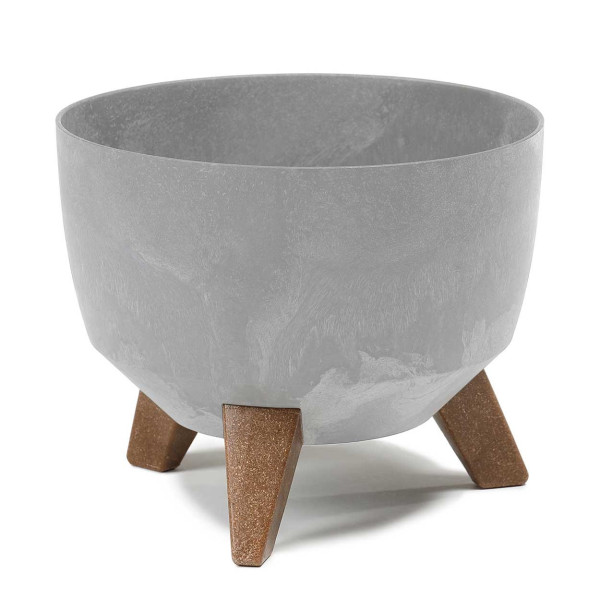 Donica Rosa na nóżkach Eco szary beton 24xh15 cm