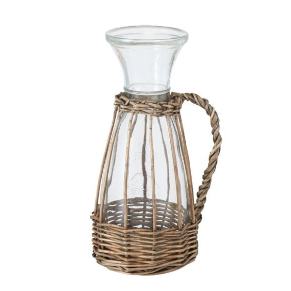 Szklana karafka Venuto, z wiklinowym uchwytem, 500 ml