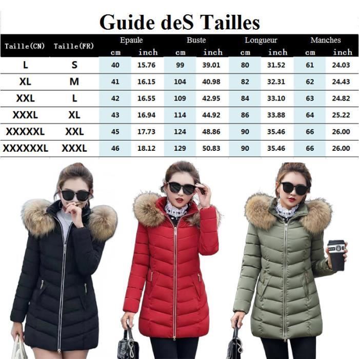 Chaqueta acolchada para mujer - LEOCLOTHO - Roja - Capucha desmontable - Piel sintética
