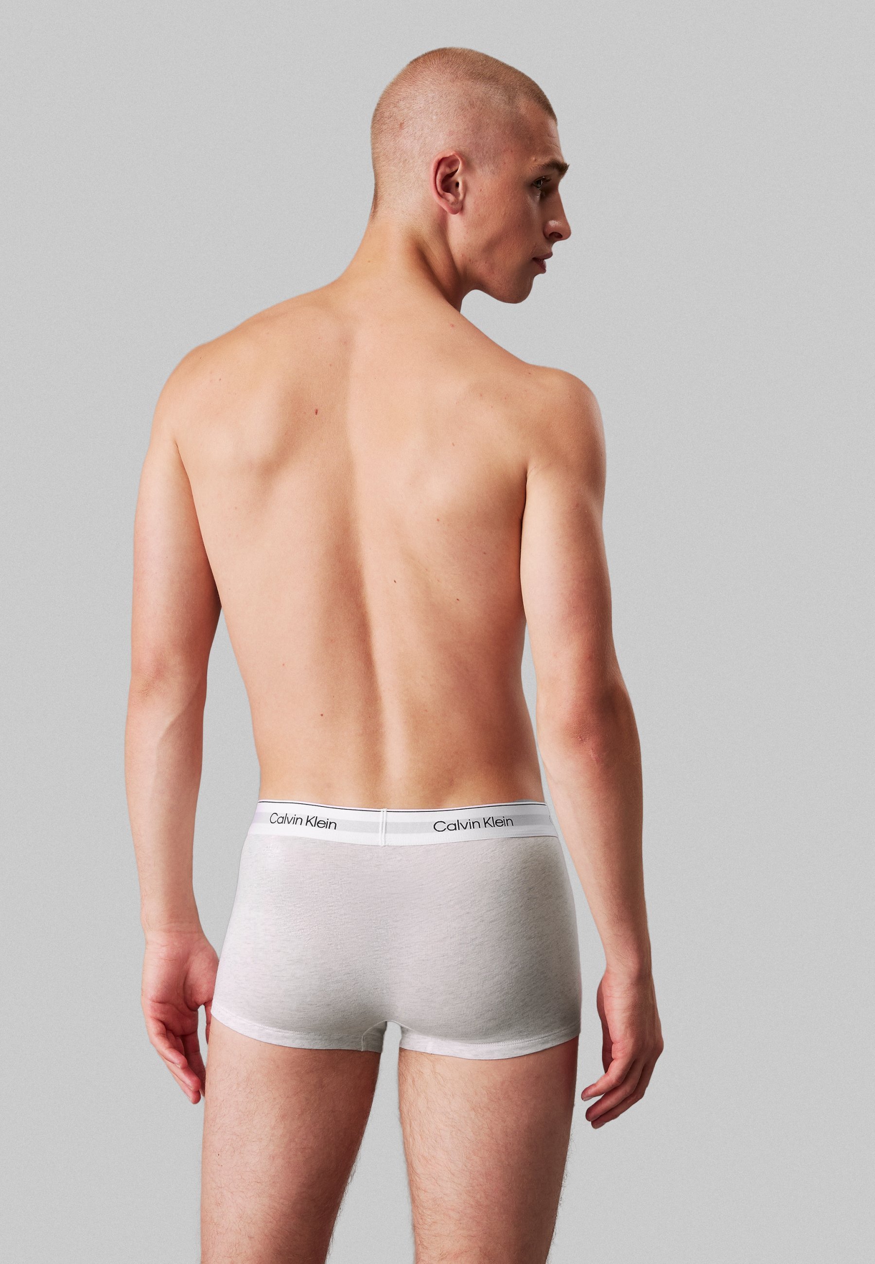 Calvin Klein Underwear LOW RISE TRUNK 3-PACK ICON COTTON STRETCH - Broekjes - zwart/sneeuwgrijs/roze
