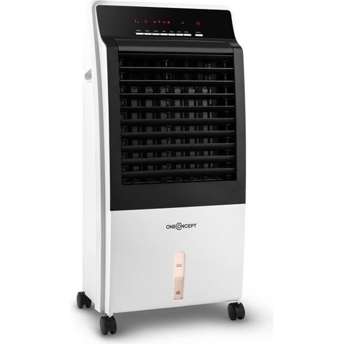 Rafraîchisseur d'air - OneConcept - Ventilateur humidificateur - Purificateur d'air - Blanc