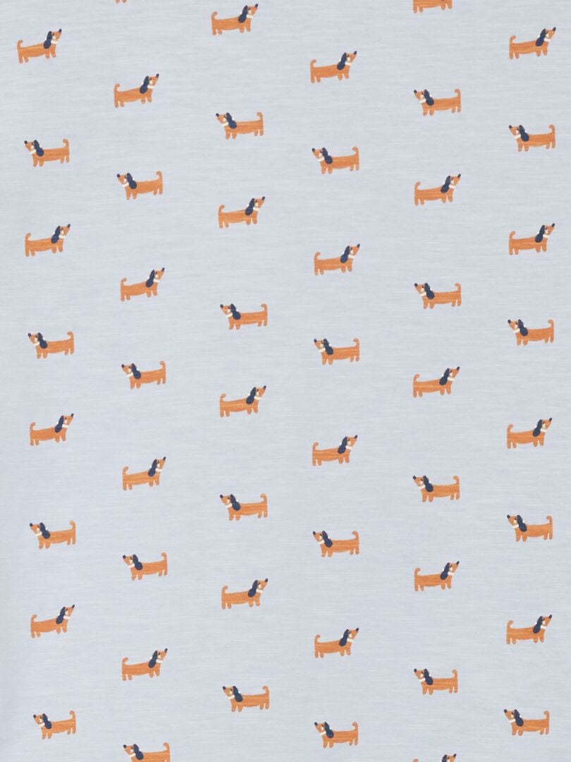 Camiseta com estampa de cachorro - AZUL