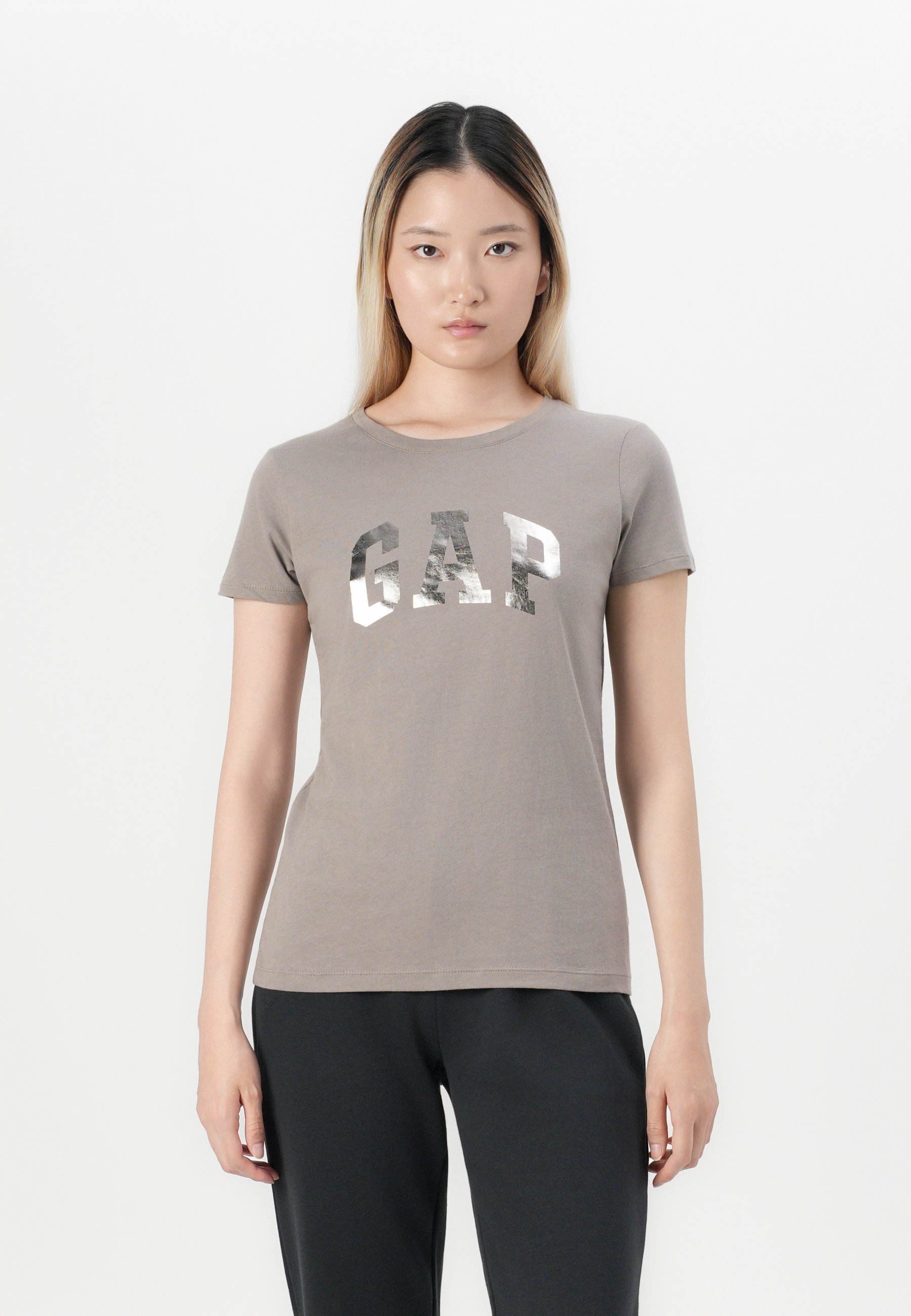 GAP LOGO T-SHIRT 2-PACK - Bedrukt T-shirt - Trigger Brown