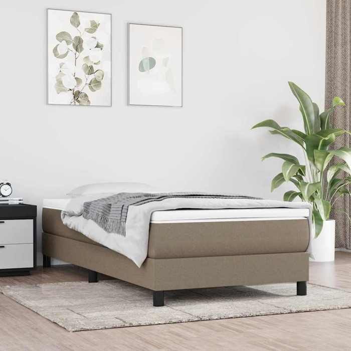 Colchão NEW® Taupe - BESTMEUBLE - Colchão de molas ensacadas para crianças, firmeza média, cor taupe, 80x160cm, tecido FR4326214