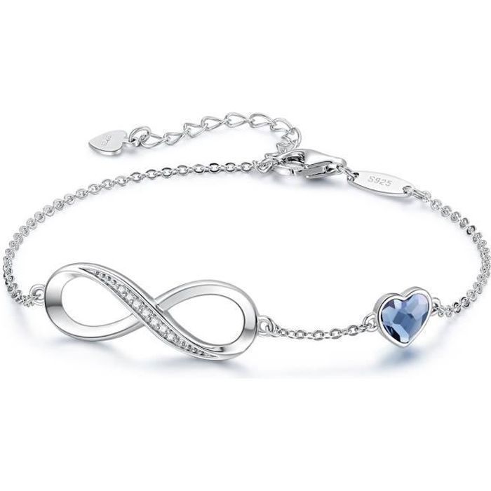 Bracelet Femme - Gourmette - Jonc - Forme de cœur - 18+5cm - argent