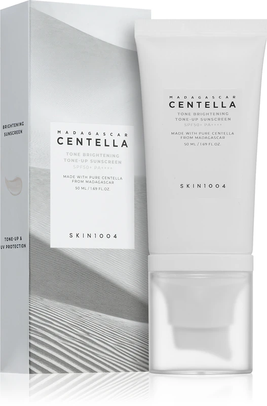 SKIN1004 Madagaskarin Centella Tone Brightening Tone-Up Aurinkosuojavoide kasvoille kirkastavalla vaikutuksella