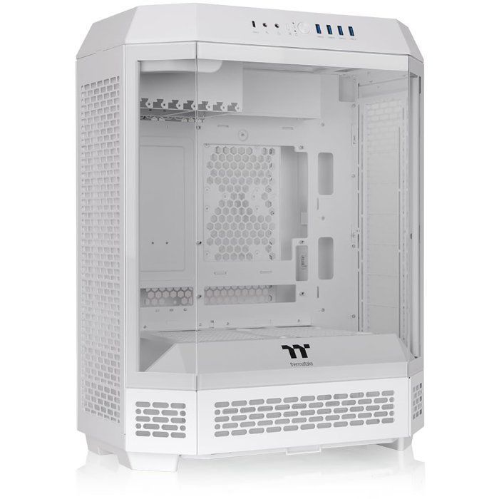 PC-behuizing (zonder voeding) - THERMALTAKE - The TOWER 600 Snow - Mid-tower - ATX-vormfactor - Inclusief 2x 140mm ventilatoren - Wit