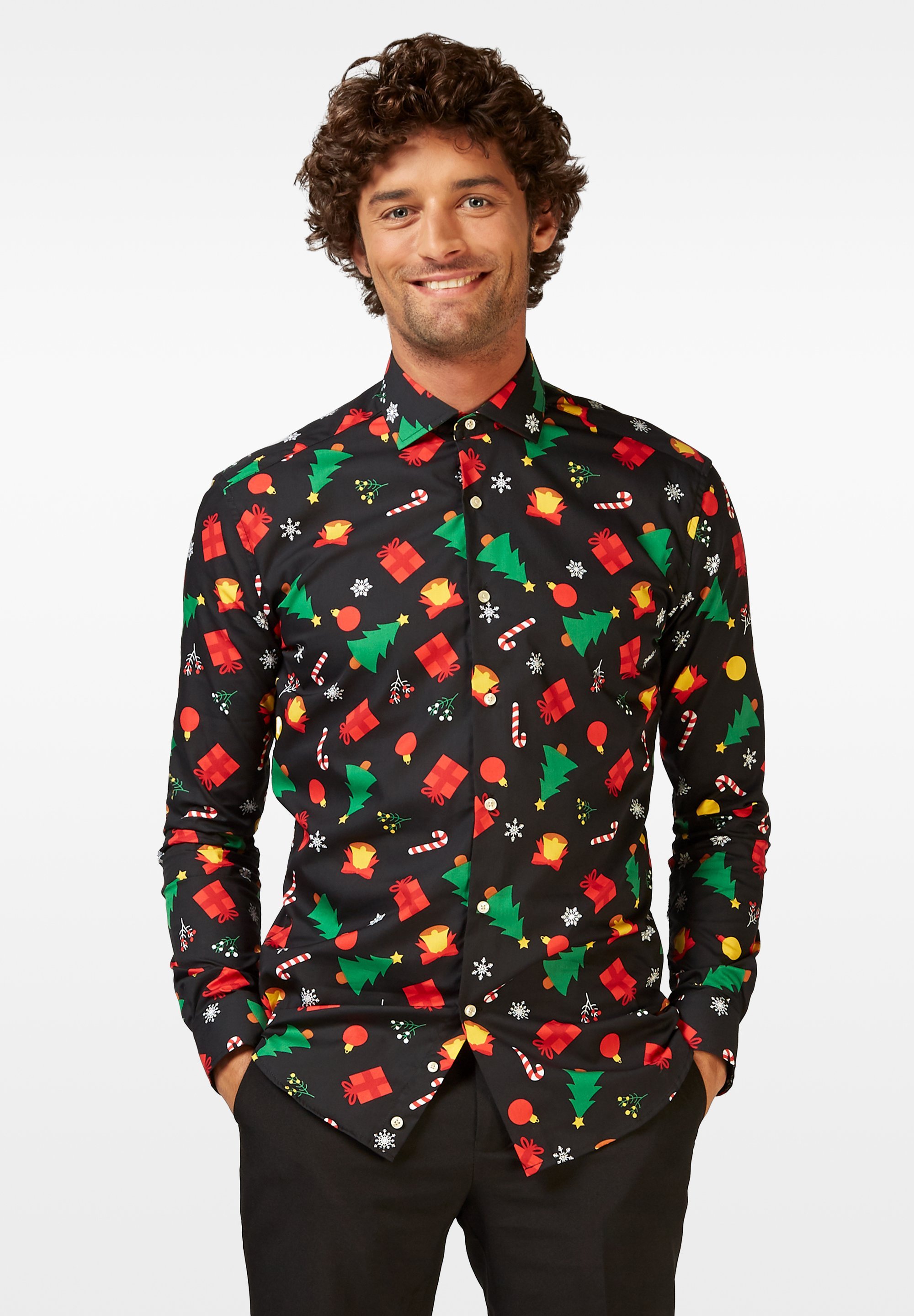 OppoSuits Weihnachts-Icons - Shirt - schwarz