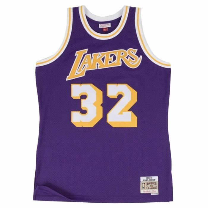 NBA-T-Shirt - MITCHELL & NESS - Magic Johnson - Herren - Blau - Kurzarm