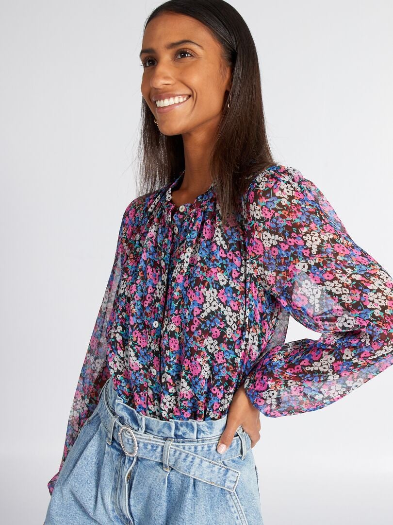 Blusa JDY con stampa floreale - Multicolore/floreale