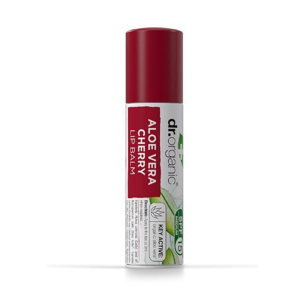 Dr. Organic balzám na rty s aloe vera a třešní 5,7 ml