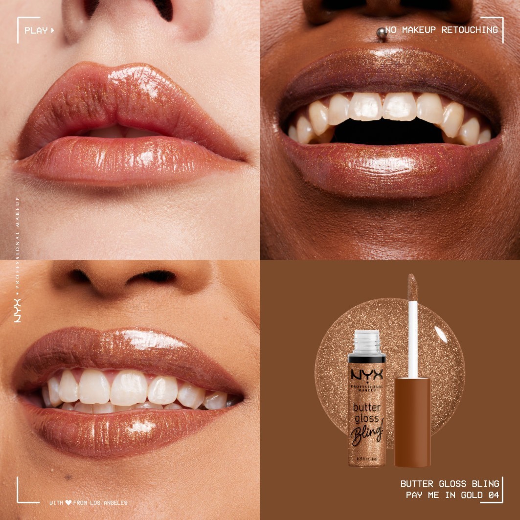 NYX Professional Makeup lūpų blizgis sviesto blizgis Bling - 8 ml