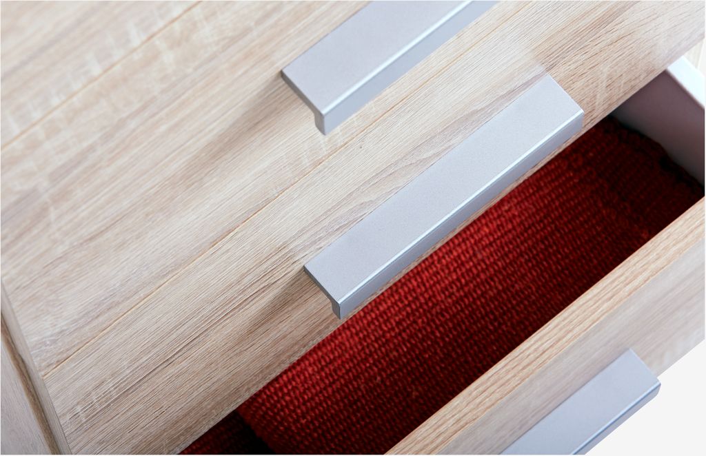 TAPDRUP TAPDRUP komoda, 5 siauri stalčiai, šviesaus ąžuolo spalva