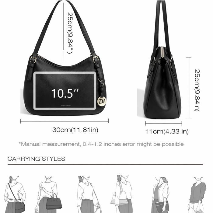 David Jones - Borsa a tracolla da donna in similpelle - Nera