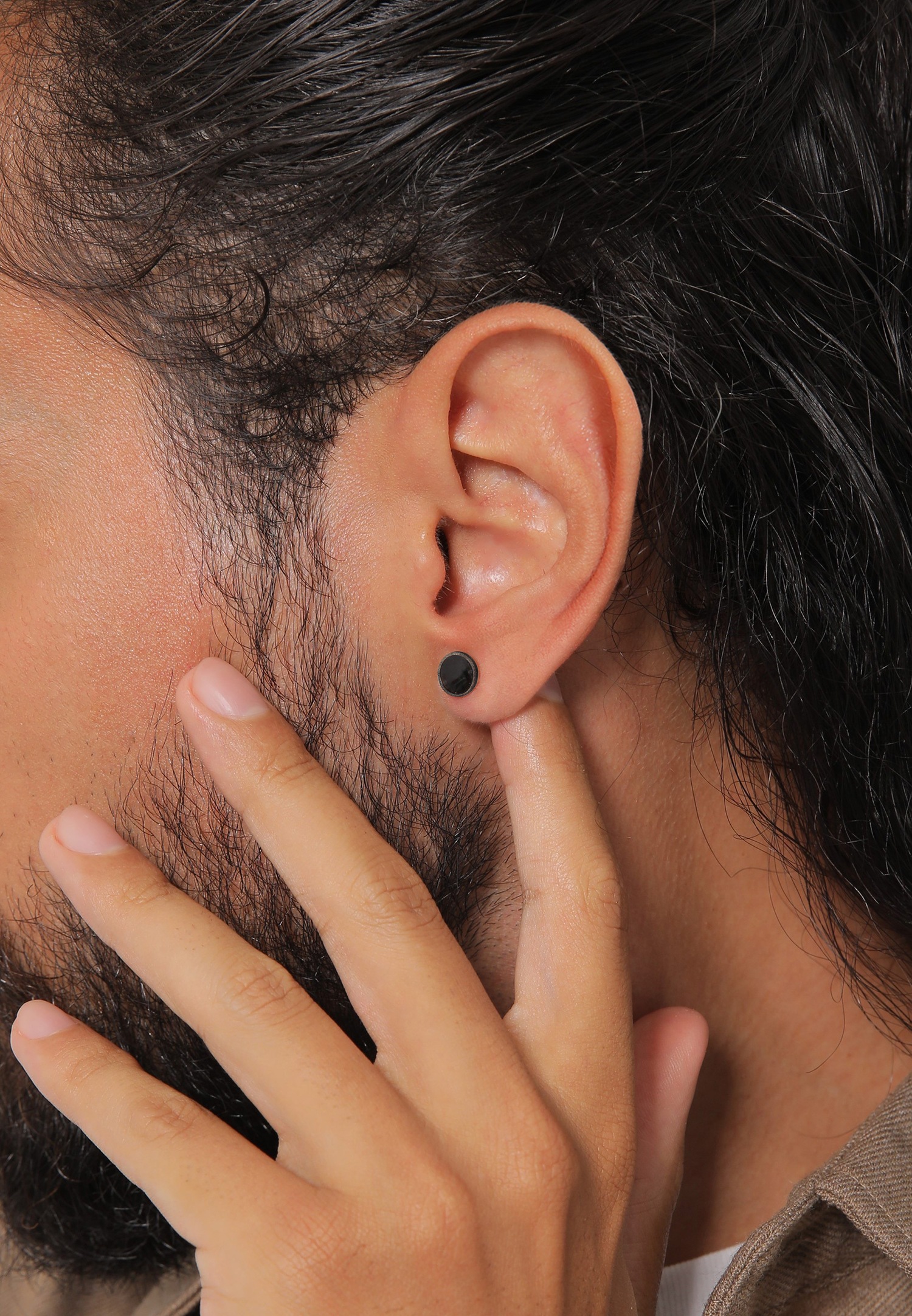 KUZZOI boucles d'oreilles de base Cercle Geo émail 925 argent