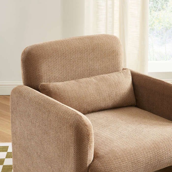 Sillón OMA en tela marrón