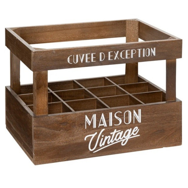 Skrzynka na butelki retro Maison