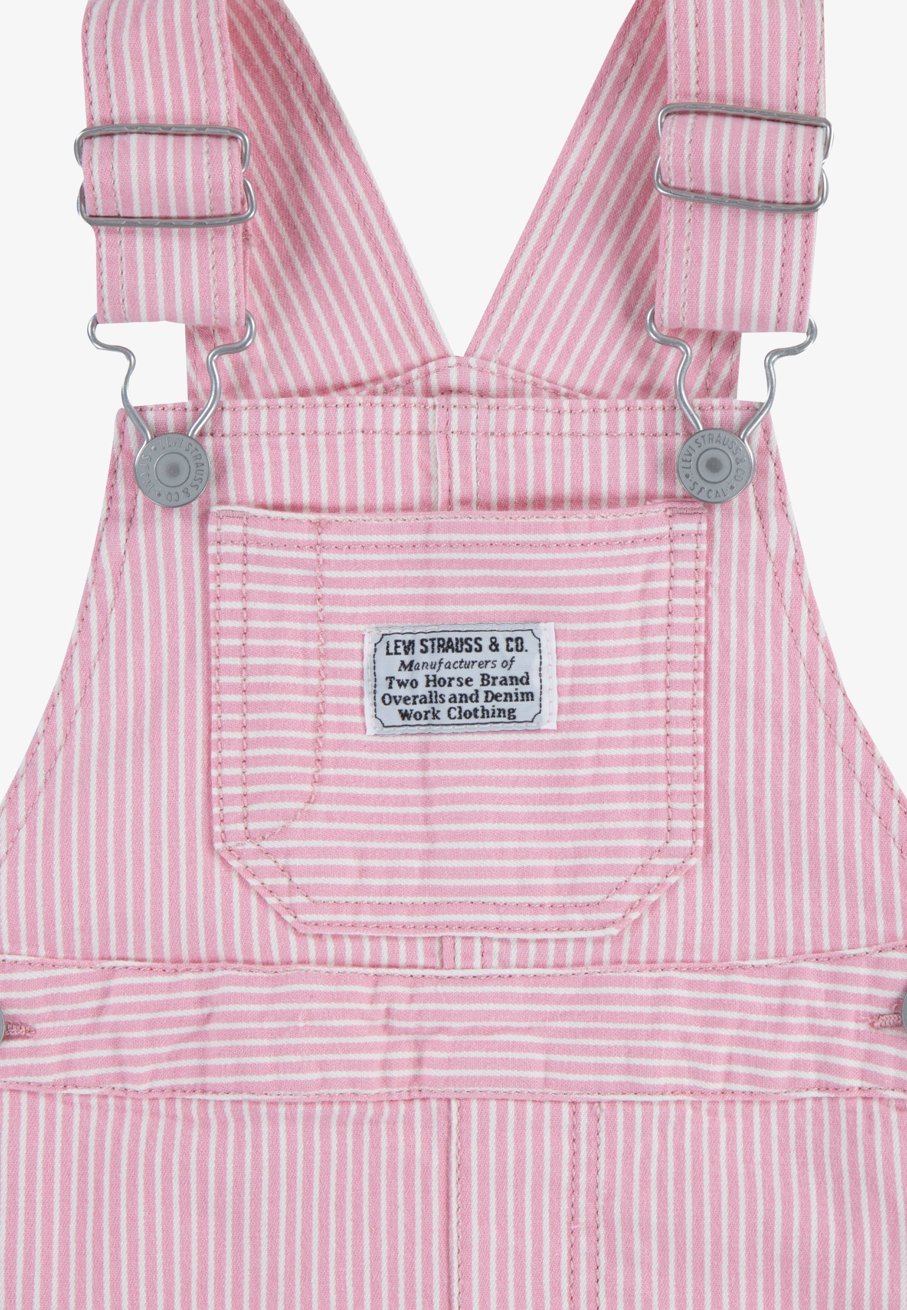 Levi's® RAILROAD STRIPE OVERALL - Tuinbroek - helderwit