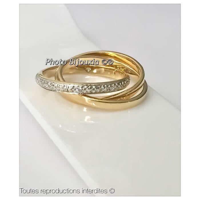 Ring - BIJOUXIA - 3 Zirconium Rings - Gold Plated - Women's