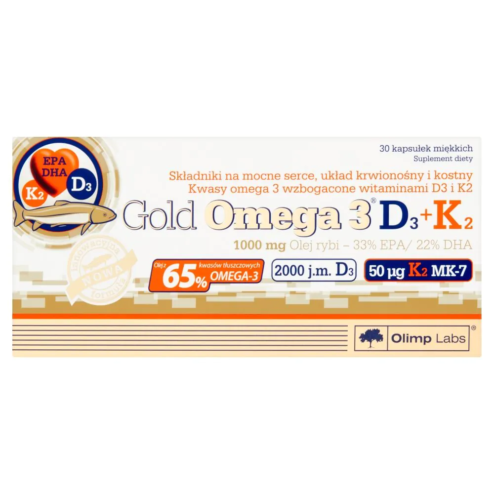 Olimp Gold Omega 3 D3+K2, Kapsułki