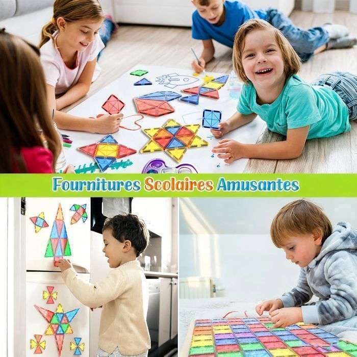 Set de construcción magnético infantil - Juego de construcción magnético - Juguetes de construcción magnéticos - 40 piezas - Idea de regalo para niños y niñas