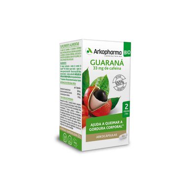 Arkocaps Suplemento para quemar grasa corporal con guaraná, 40 cápsulas.