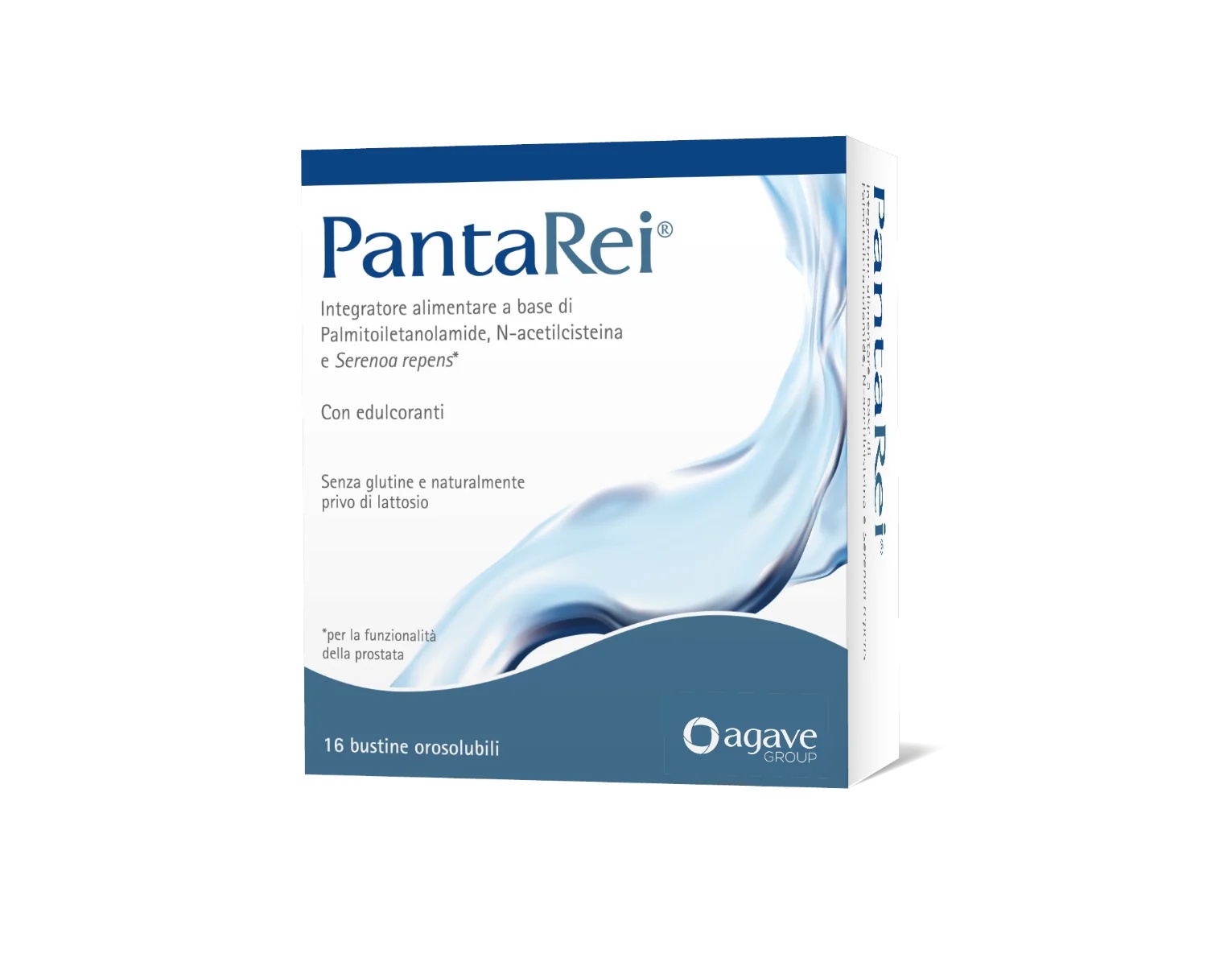 Suplemento alimentar de agave PantaRei para o trato urinário, 16 sachês, sem glúten.