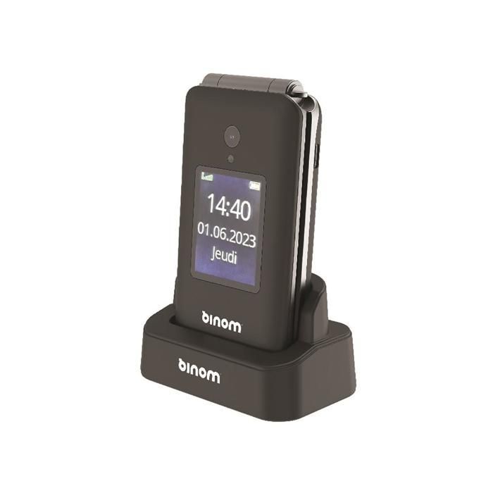 Celular flip X3 4G para idosos, preto - Binom