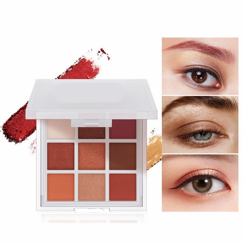 Palette de 9 fards à paupières nude scintillants et pailletés, haute pigmentation, maquillage waterproof, cosmétiques pour les yeux TSLM1