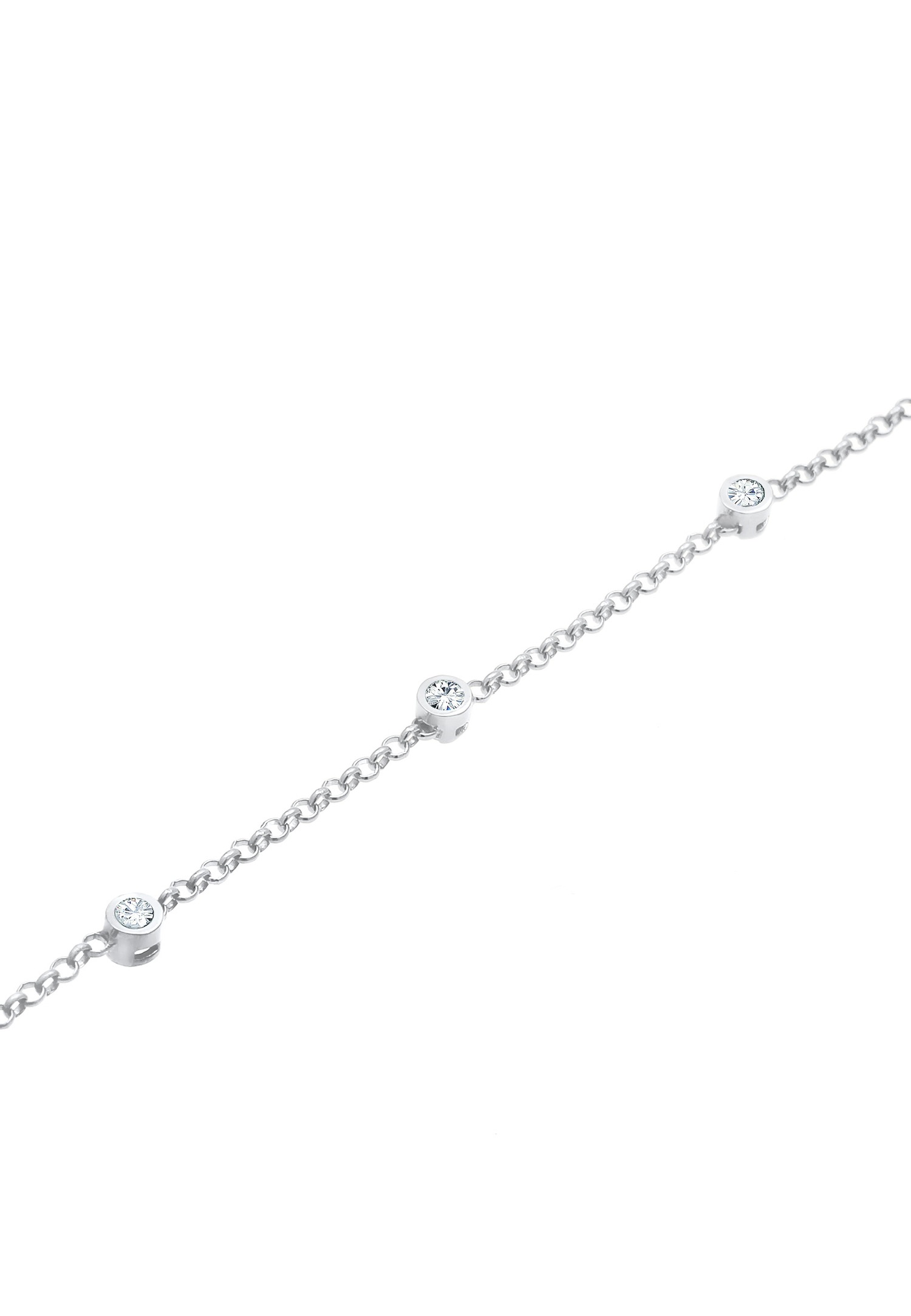 Elli Femmes Classique Basique avec Cristaux en Argent Sterling 925