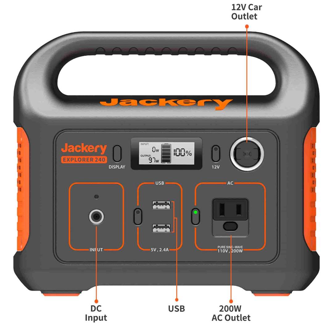 Gerador solar Jackery 240 (Jackery 240 + SolarSaga 60W)