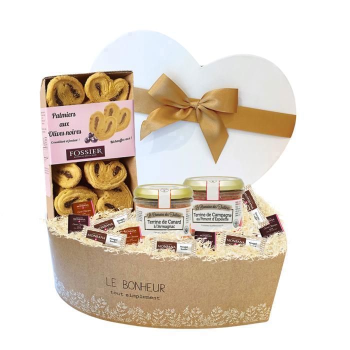 Coffret garni d'un assortiment de Terrines, Feuilletés Fossier et Gourmandises Monbana | Idée cadeau Fête des Grands-Mères
