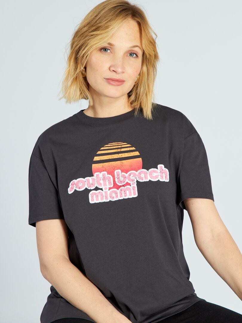 Verpleegkundig T-shirt met ronde hals - ZWART