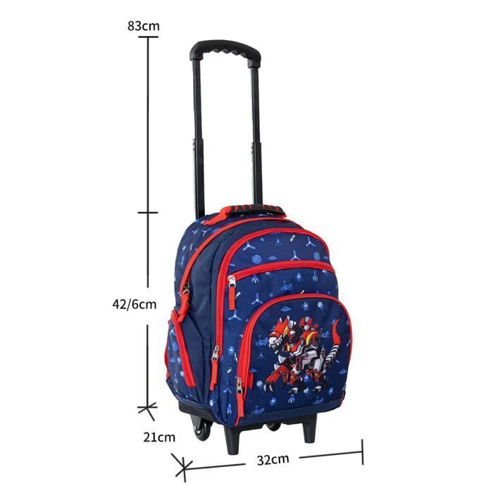 Sac à dos - SNOWBALL - Cartable à roulettes - Bleu - Polyester - 42 cm
