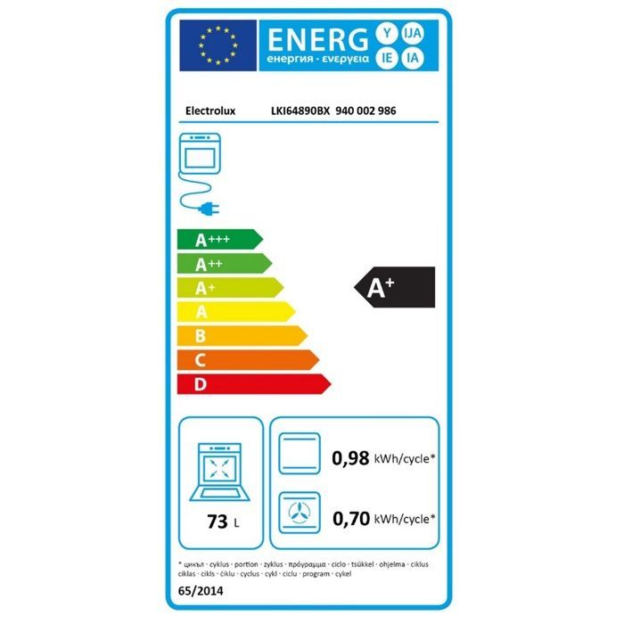 Electrolux A+ inductiekookplaat, 73 liter, 3 branders, Surroundcook 500-serie, roestvrij staal - LKI64890BX