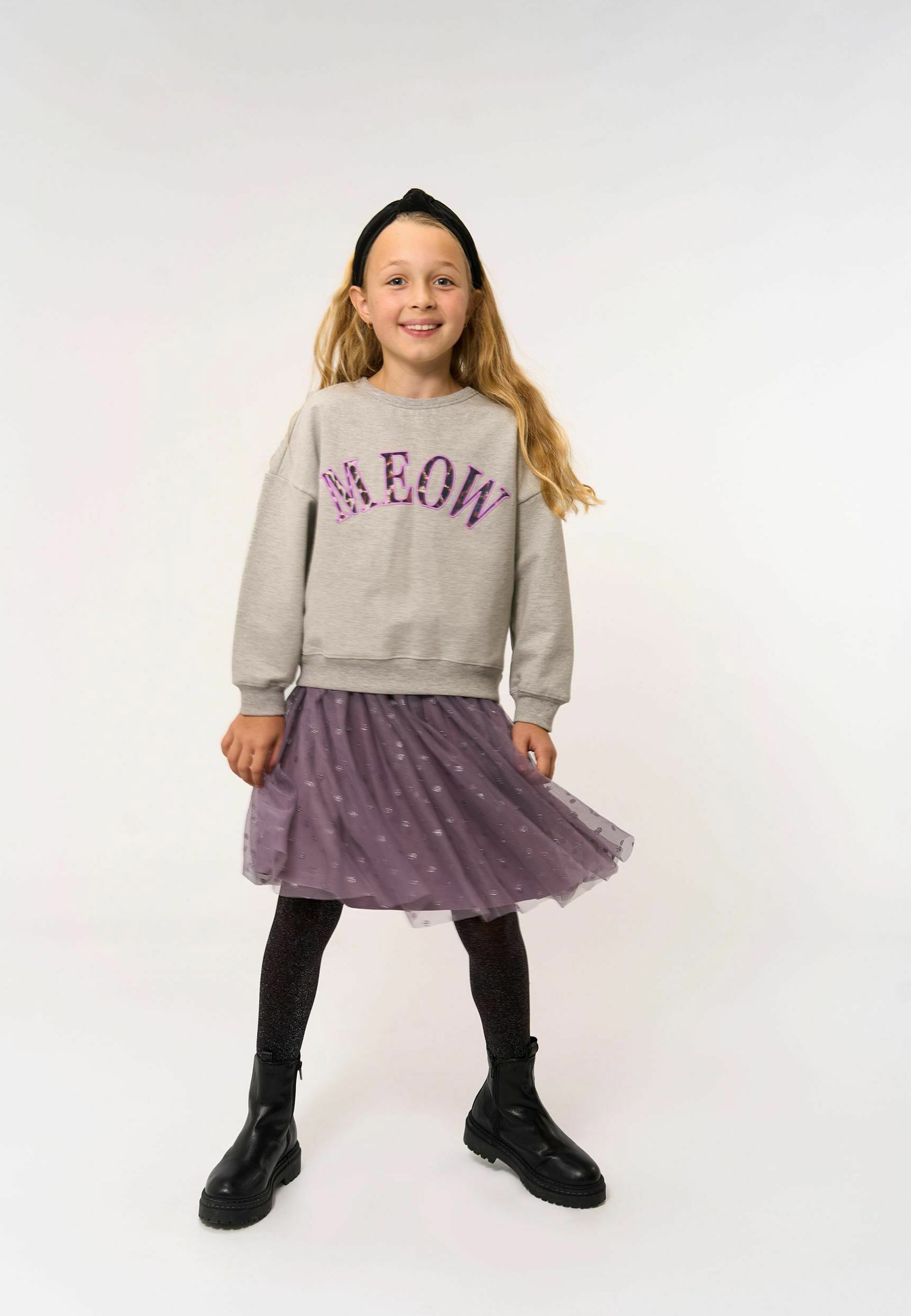 The New PASCHA - Φούστα σε γραμμή Α - γκρι ριγέ aop