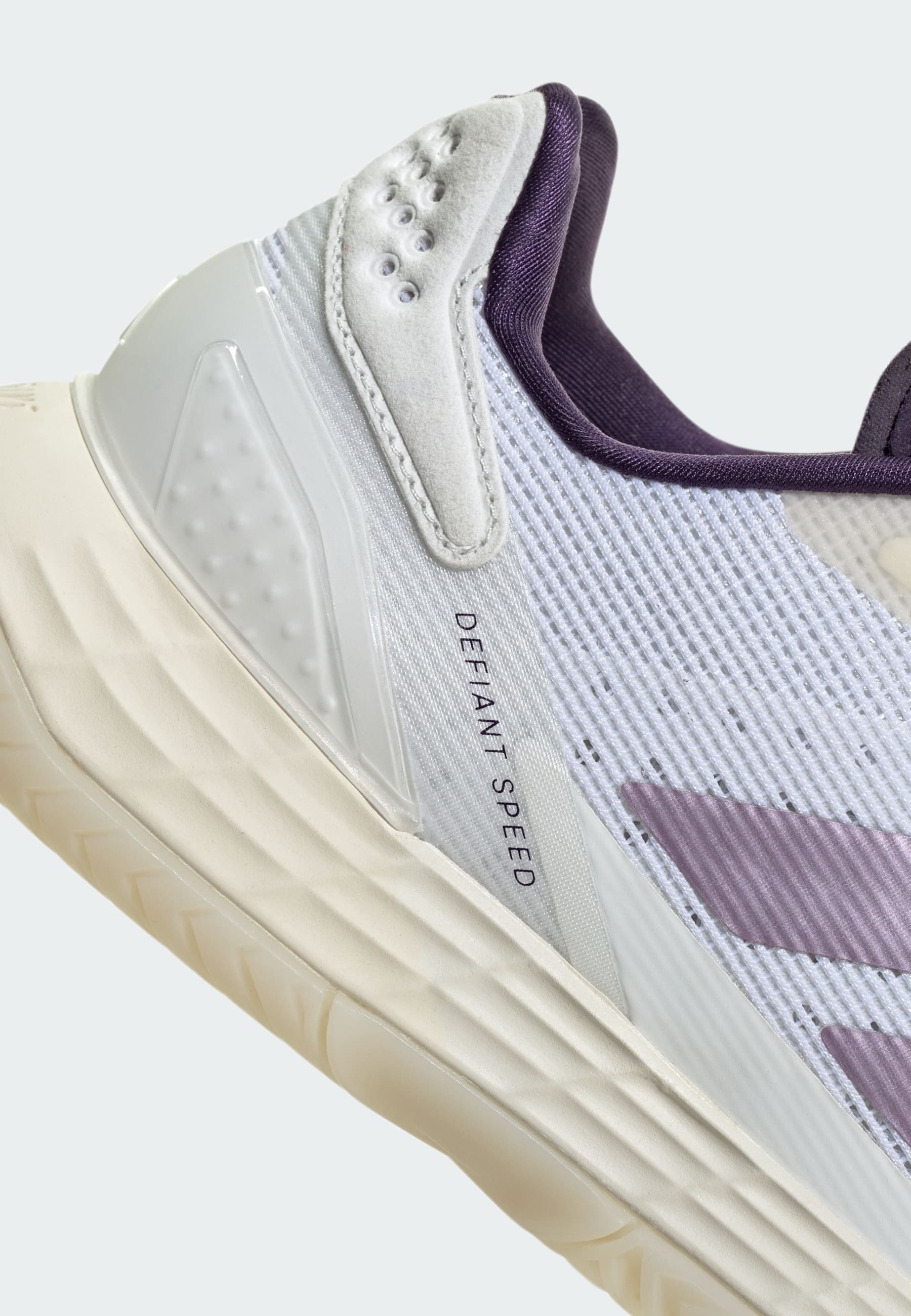 adidas Performance DEFIANT SPEED - Chaussures de tennis multicourts - blanc nuage, prune poudrée, prune aurore