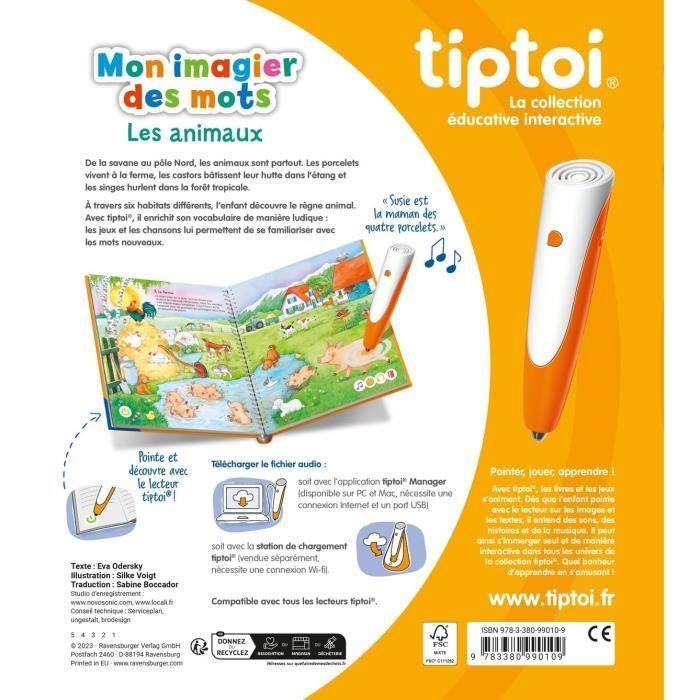 tiptoi® Mon imagier des mots Les animaux,Livre interactif, Jeu éducatif électronique, sans écran-3 ans-13099010, Ravensburger
