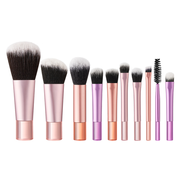 Sada 10 prenosných štetcov na make-up Livingandhome