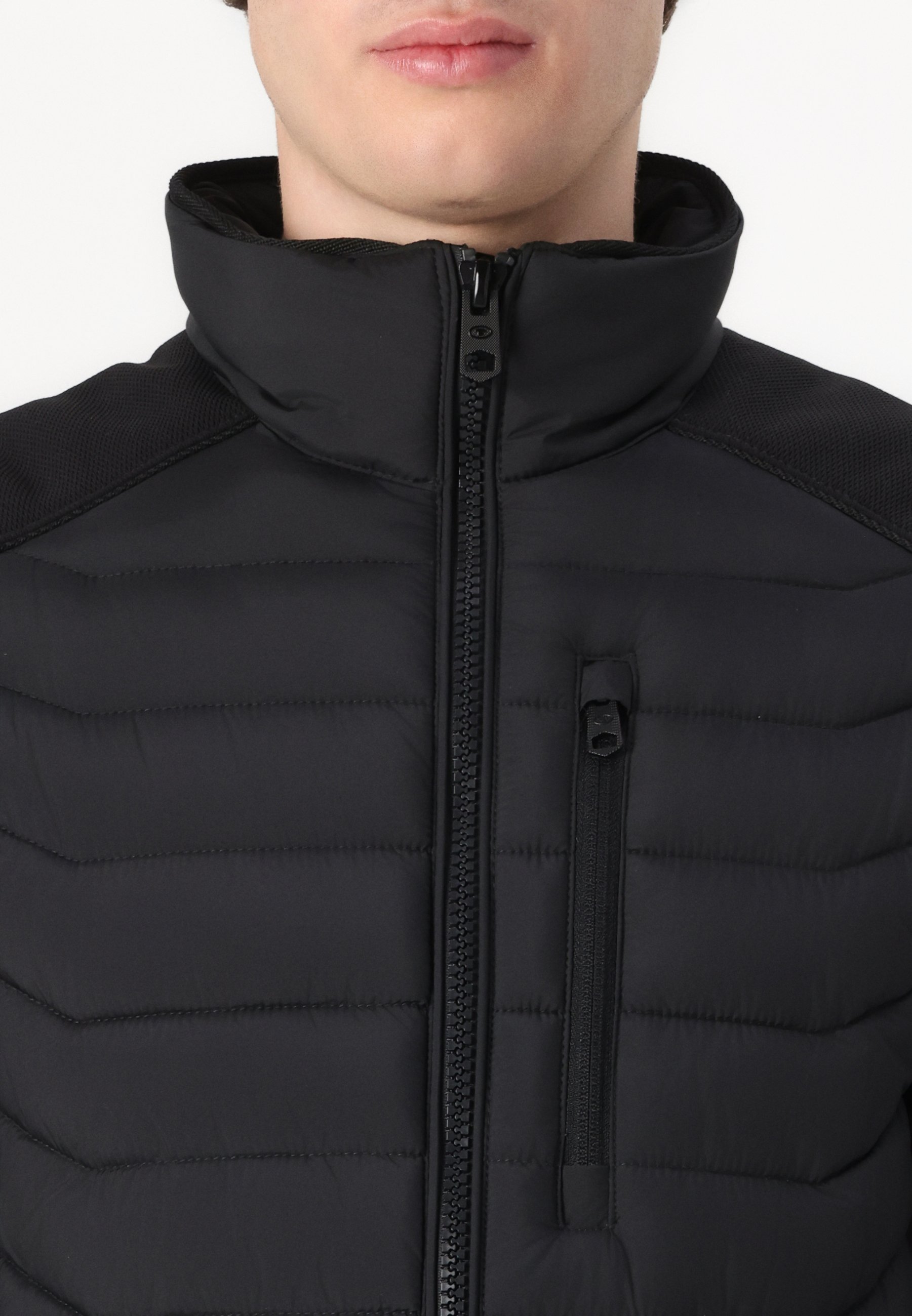 VESTE HYBRIDE TOM TAILOR - Veste légère - noire