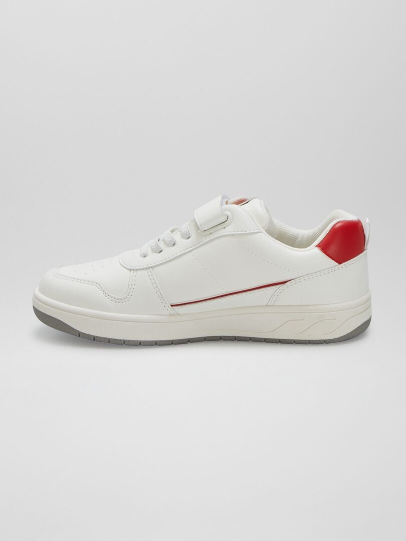 Sneakers met klittenbandsluiting - WIT
