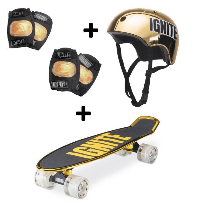 Urban skating set - MONDO - IGNITE Combo Set Tyro - Skateboard and protective gear - Gold