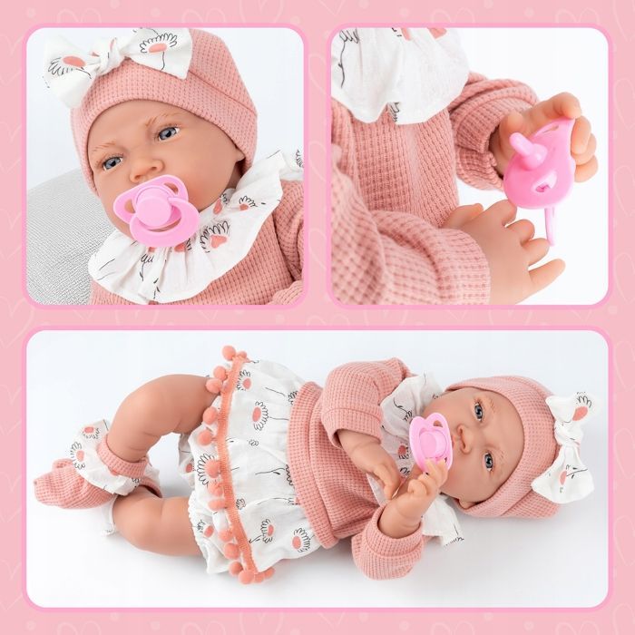 Poupée bébé interactive réaliste 41 cm avec sons et accessoires – Kinderplay Lili (KP4180)