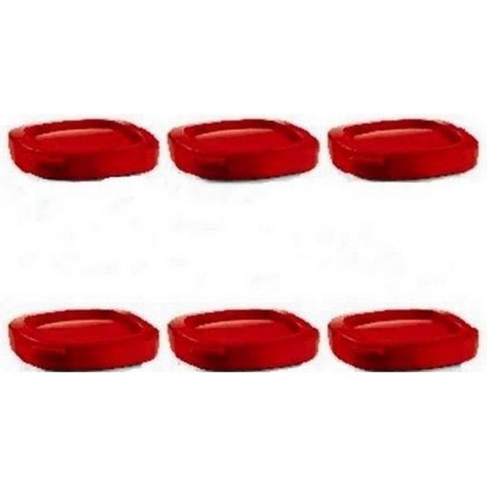 Lids for Moulinex Multi Delights Red Yogurt Pots - Pack of 6