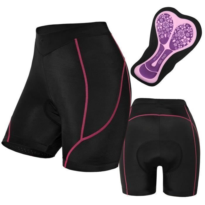 Pantalones cortos de ciclismo para mujer - Marca - Modelo - Relleno 3D - Secado rápido - Rosa