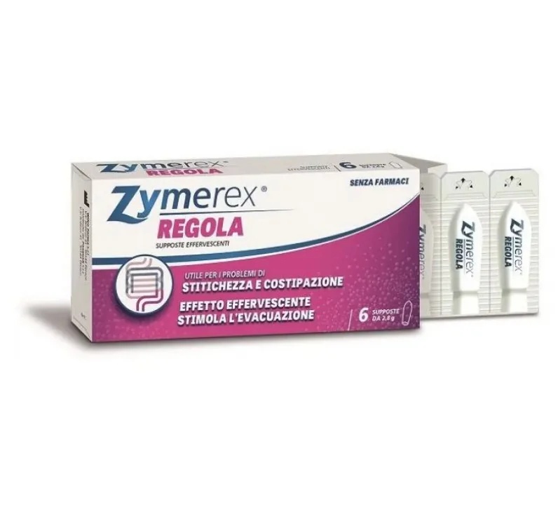 ZYMEREX Zymerex Regola Zäpfchen, 6 Stück, für regelmäßigen Stuhlgang